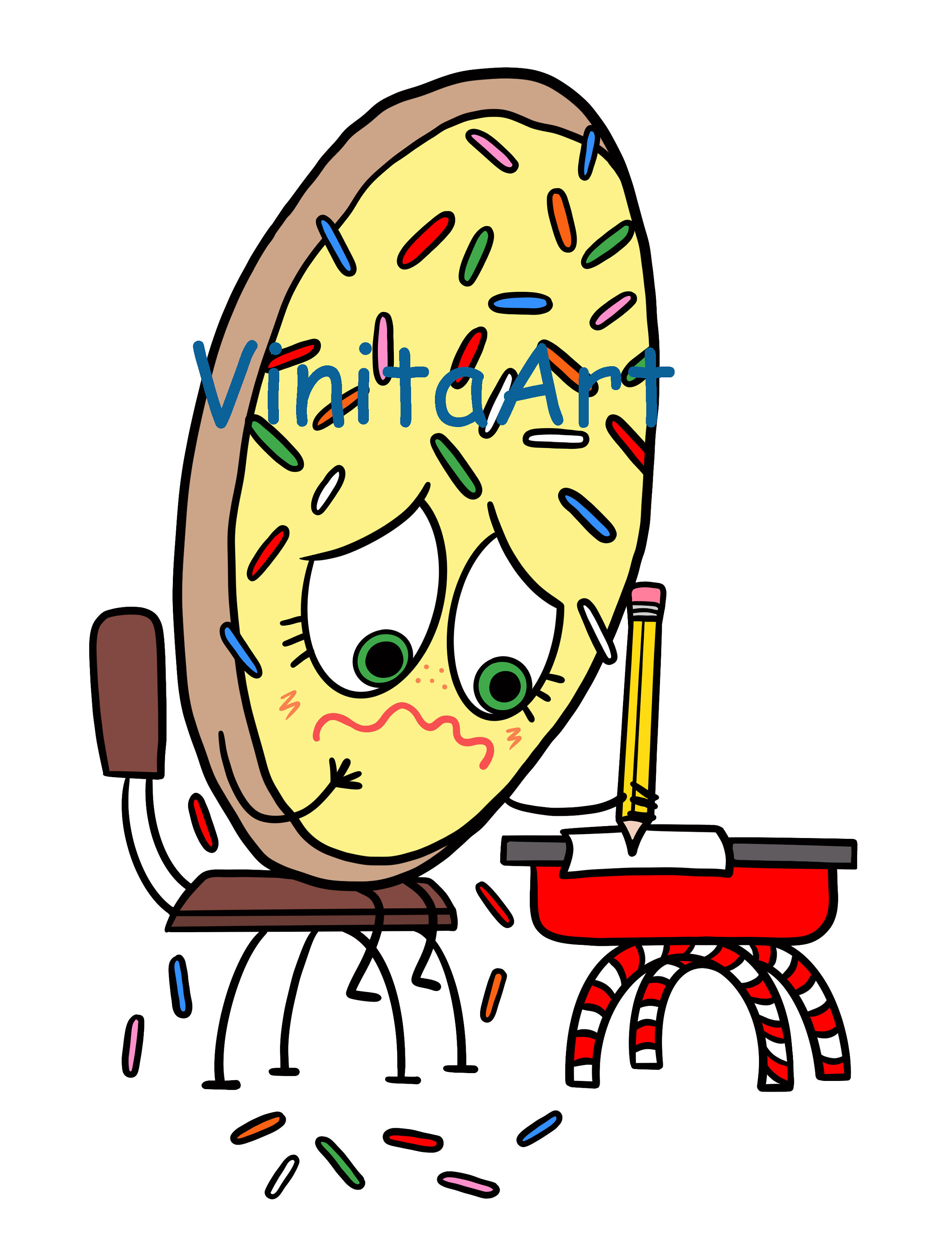 The smart cookie storybook clipart digital download printable coloring pages