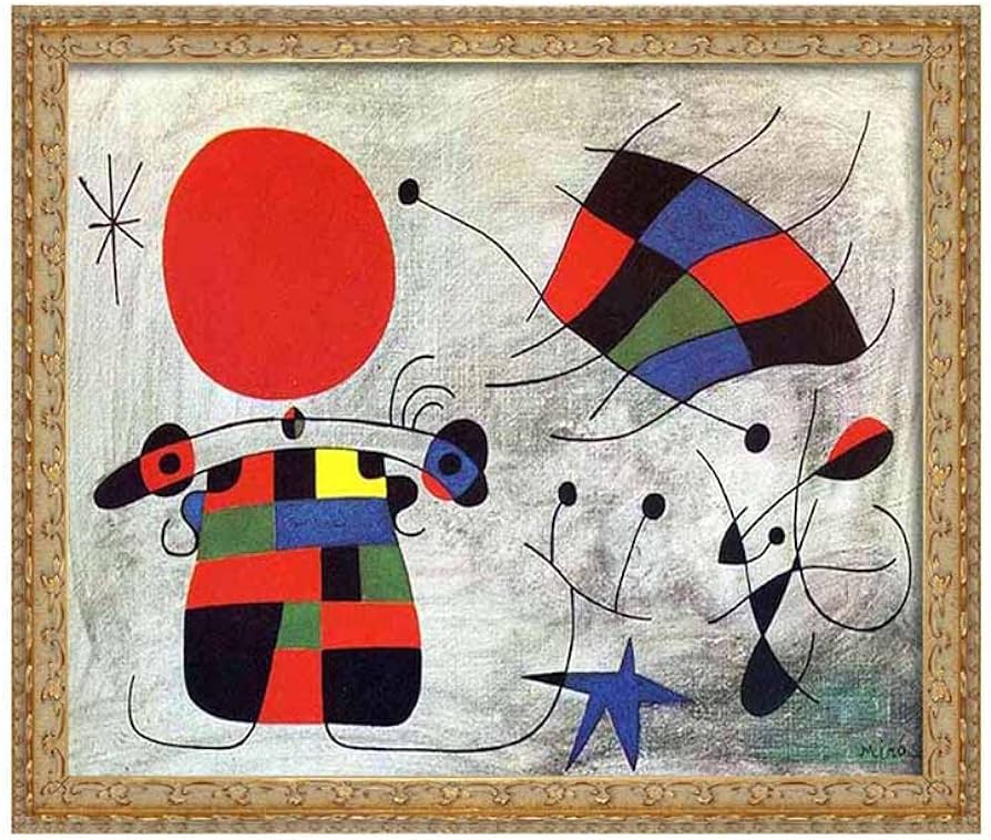The smile of the flamboyant wings by joan miro canvas print wall art picture for home decor paintings modern stretched and framed artwork pictures for walls prints on canvasxcmx posters