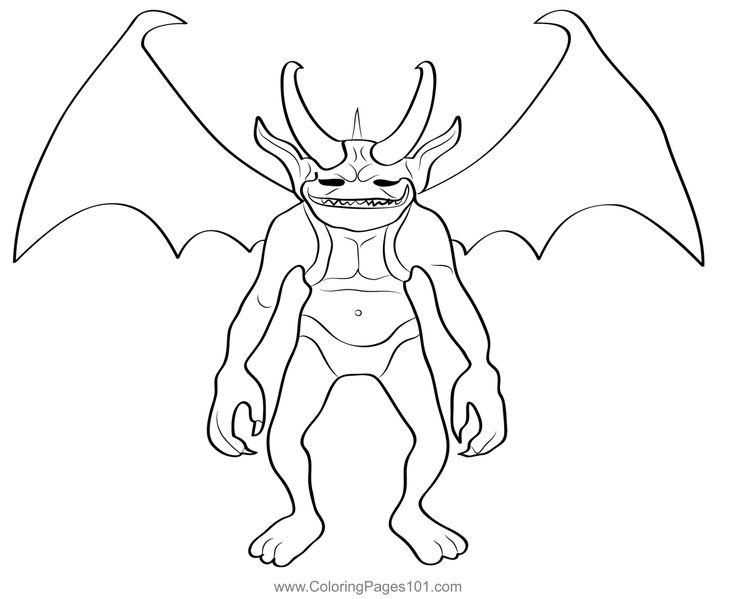 Imp flying coloring page coloring pages color coloring pages for kids
