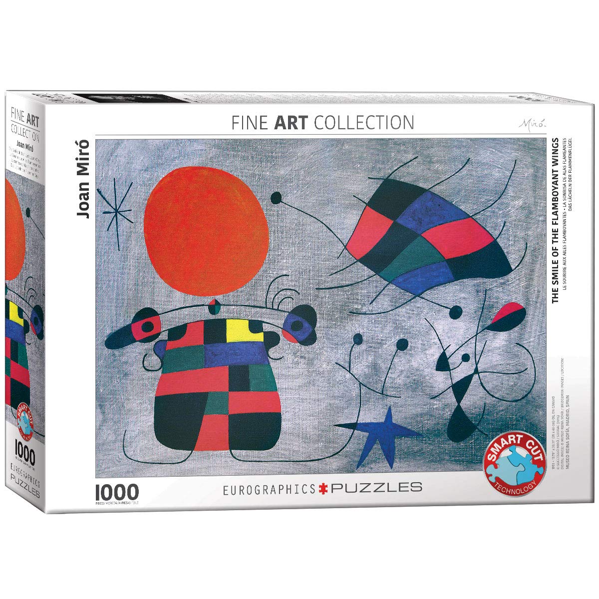 Eurographics smile of the flamboyant wings by joan miro piece puzzle