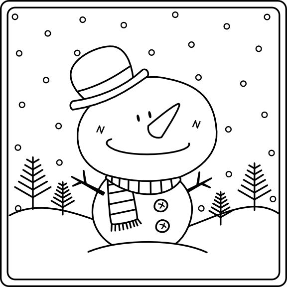 Snowy day coloring pages snowman coloring pages christmas coloring pages coloring pages