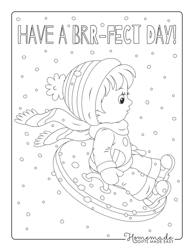 Free printable winter coloring pages for kids adults
