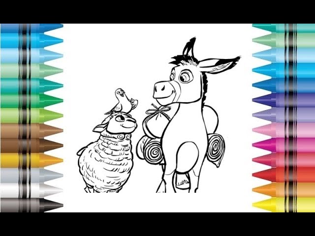 The star movie coloring pages drawing for kids and children