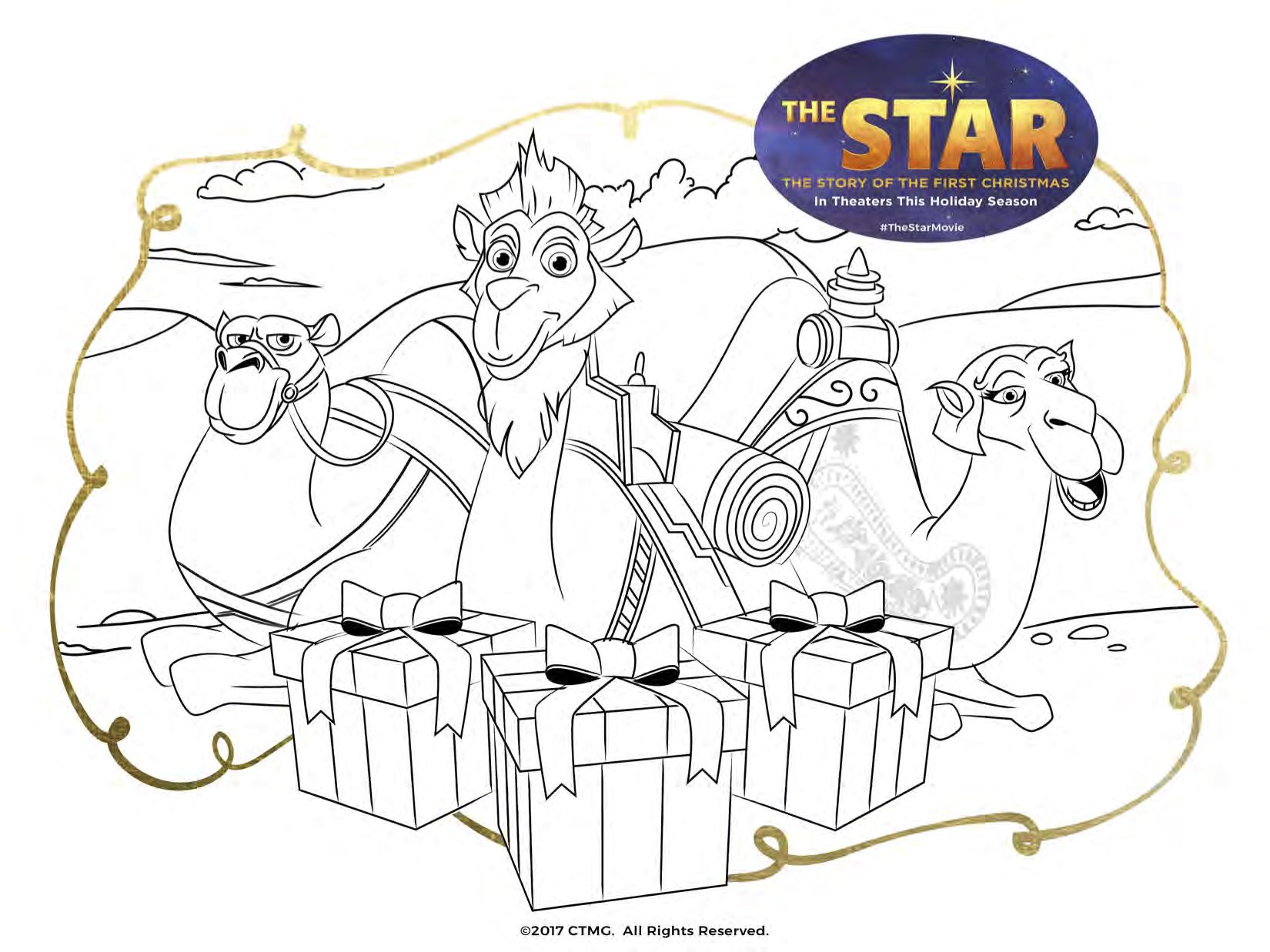 Print and color these free coloring sheets inspired by the star movie and the story of the first câ star coloring pages coloring pages christmas crafts for kids