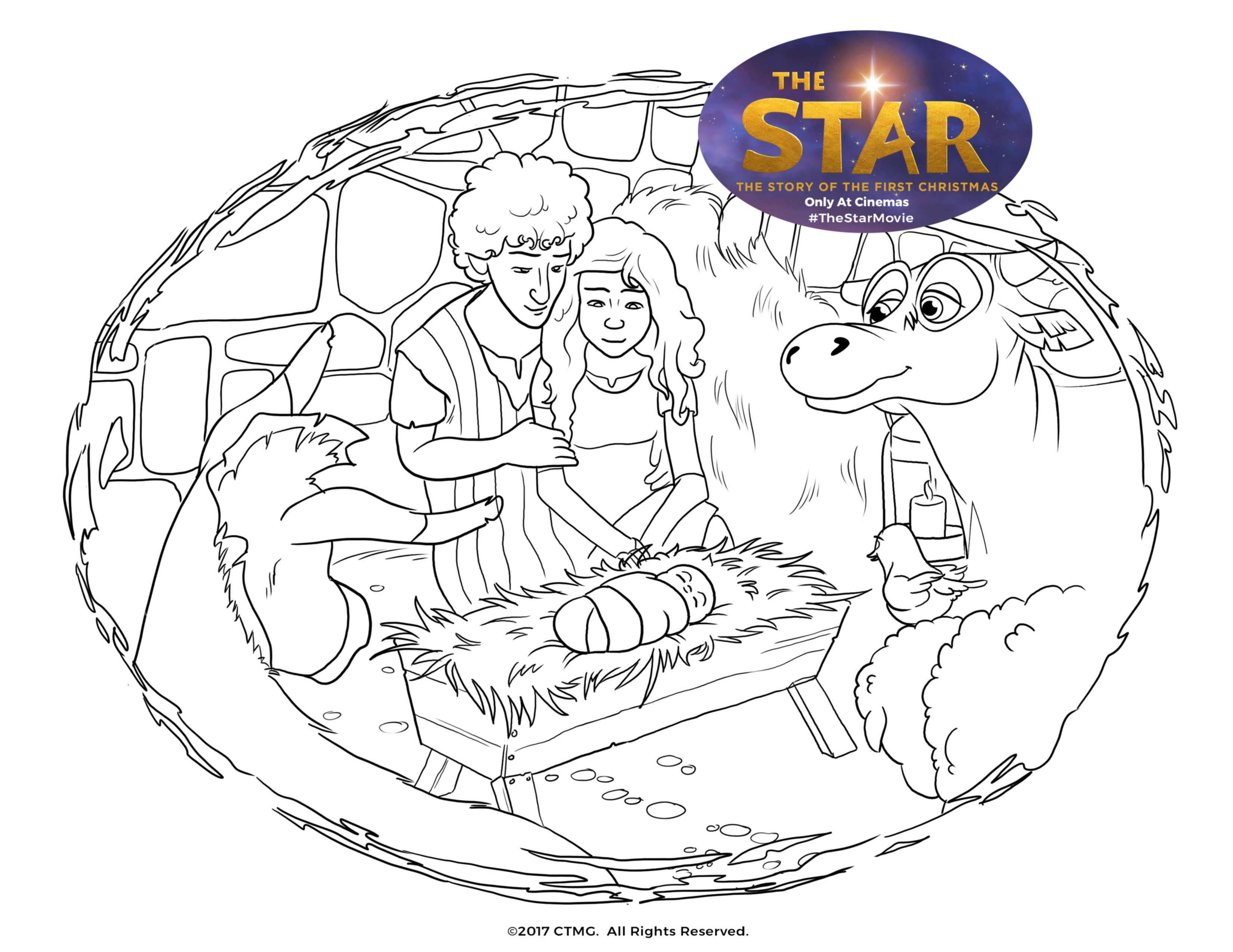 The star coloring page thestarmovie star coloring pages christmas mom christmas artwork