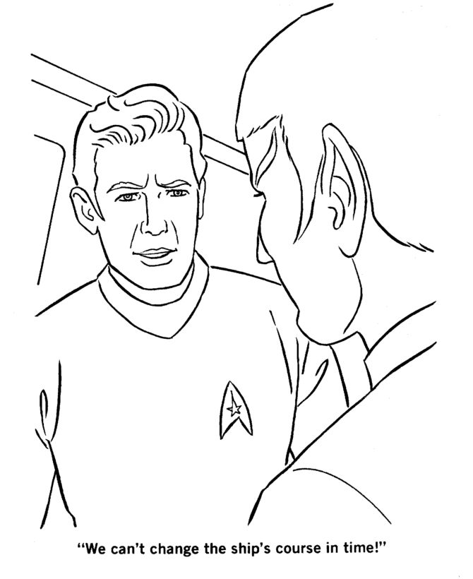 Spock and kirk coloring page star trek party star trek images star trek