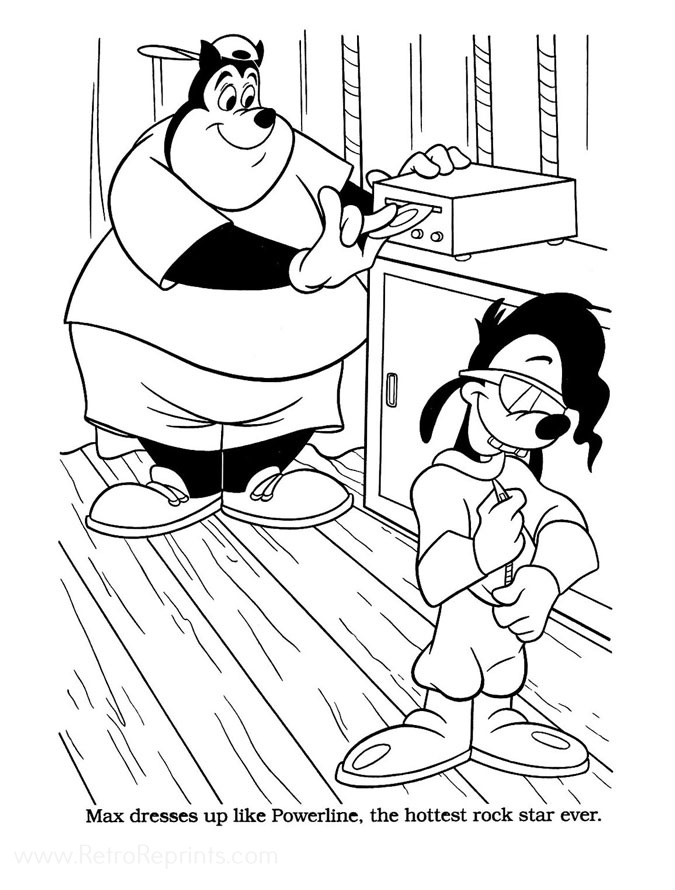 Goofy movie a coloring pages coloring books at retro reprints