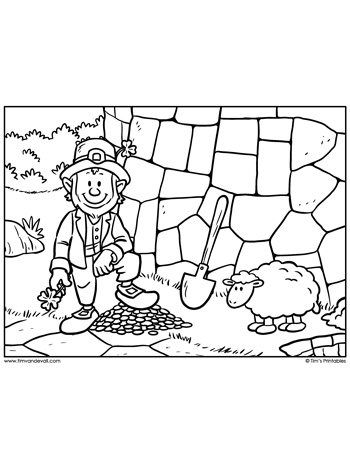 Leprechaun coloring page â tims printables