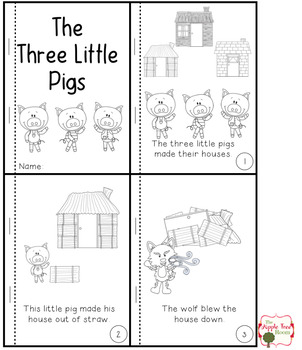 The three little pigs emergent reader freebie by the apple tree room