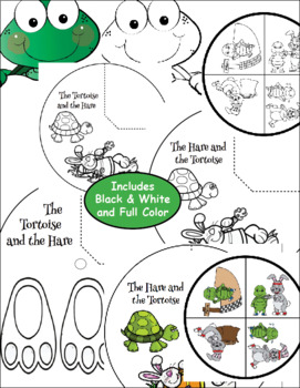 The tortoise the hare sequencing retelling aesops fables craft wheels