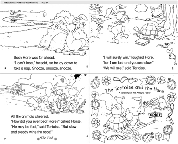 The tortoise and the hare printable mini