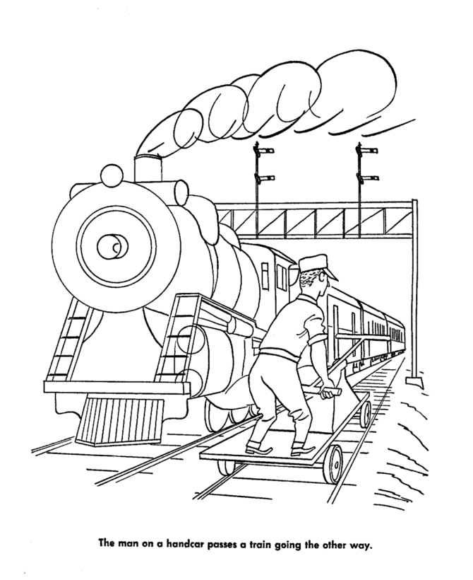 Railroad safety coloring pages