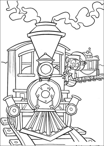 The train coloring page free printable coloring pages