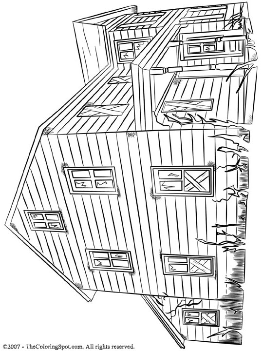 Haunted house coloring page audio stories for kids free coloring pages colouring printables