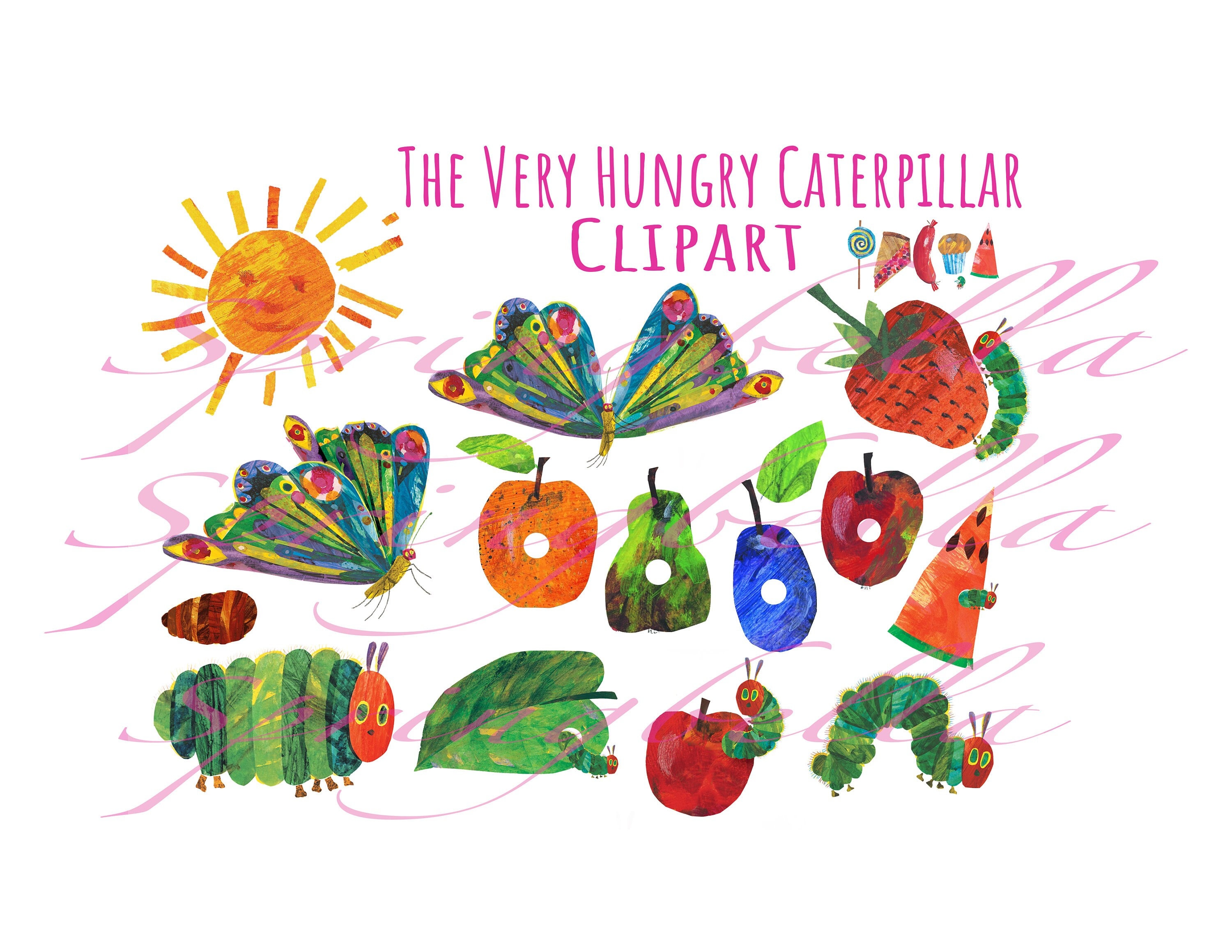 The very hungry caterpillar clipart png transparent digital download download now