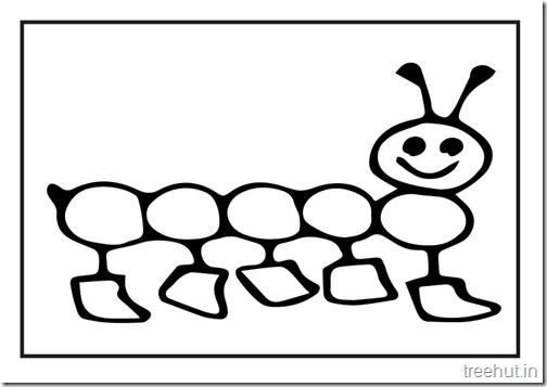 Cute caterpillar colorg pages
