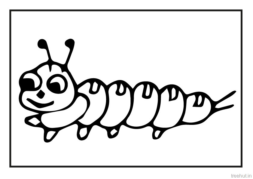 Cute caterpillar colorg pages