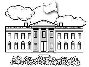 Whitehouse coloring page