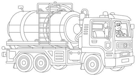 Tank truck coloring book stock vector illustration and royalty free tank truck coloring book clipart