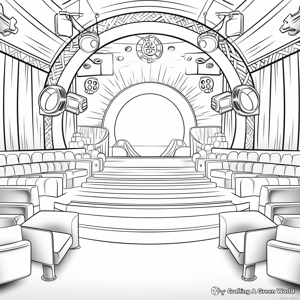 Stage coloring pages