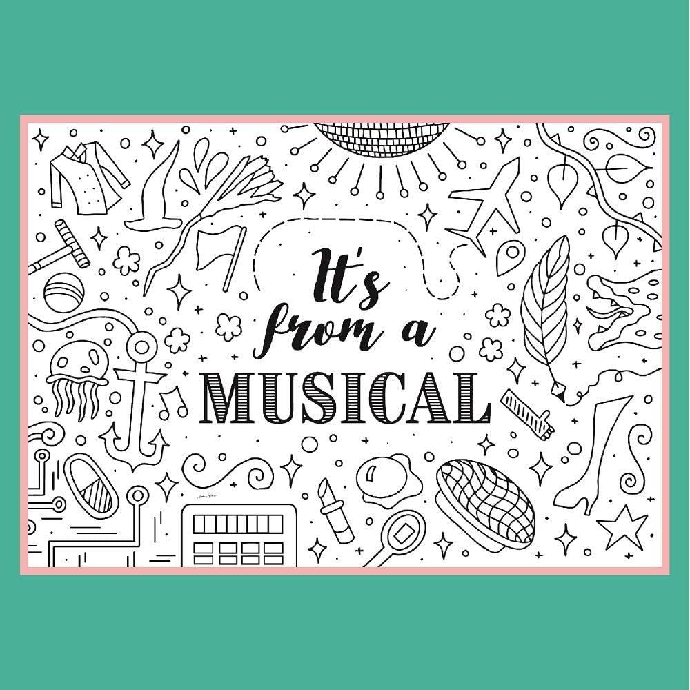 Theatre nerds coloring pages by coloring broadway hand