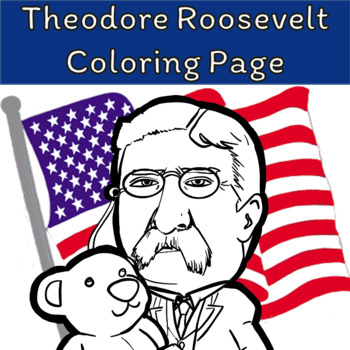 President theodore roosevelt coloring page by creedley studios tpt