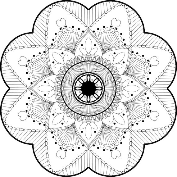 Mandala coloring pages stress relief art therapy coloring printable pdf