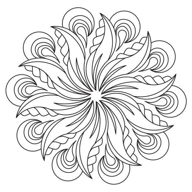 Madalas coloring page adult coloring page therapeutic coloring page stock illustration