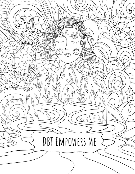 Dialectical behavior therapy coloring sheet download now