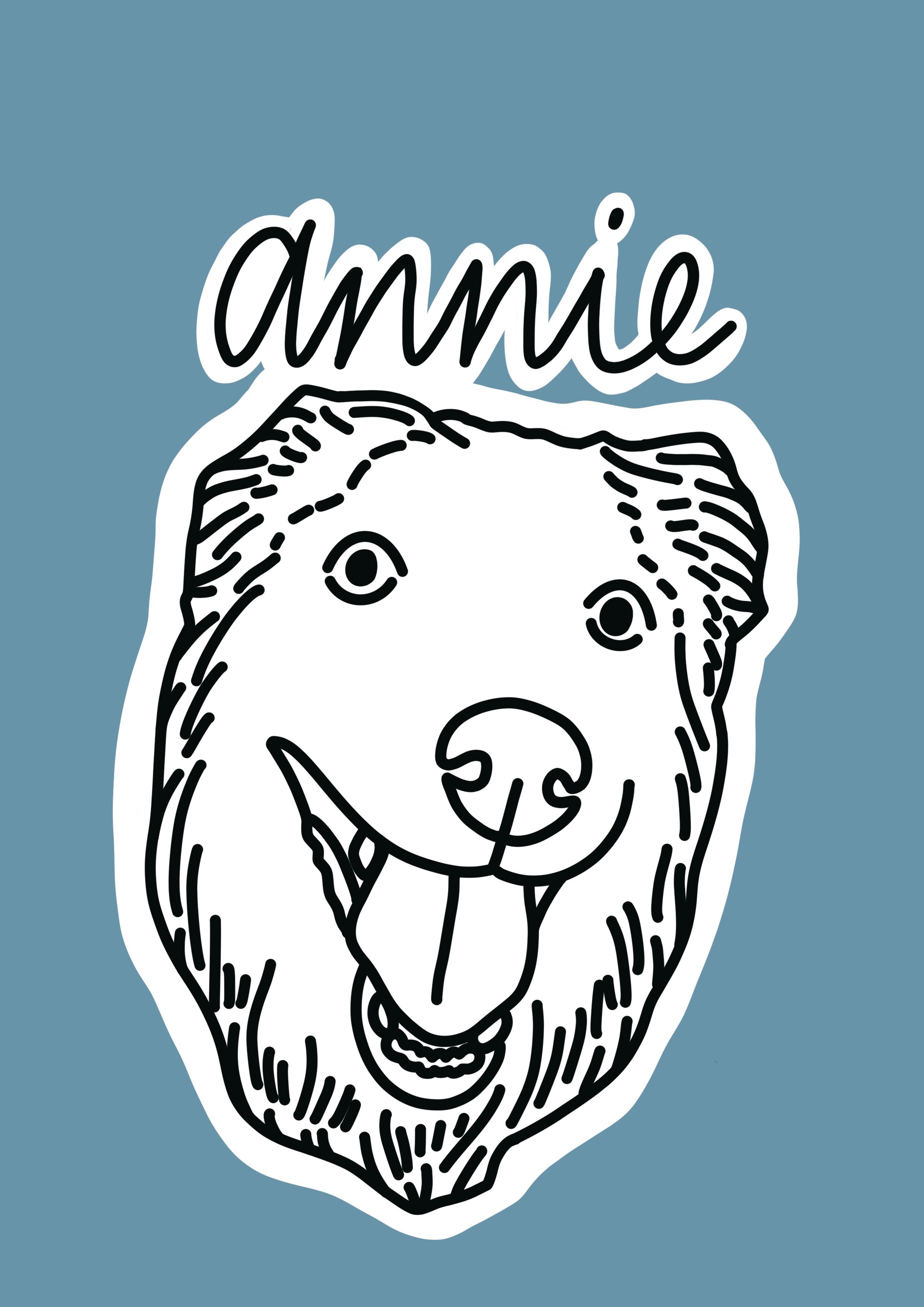 Therapy dogs coloring pages
