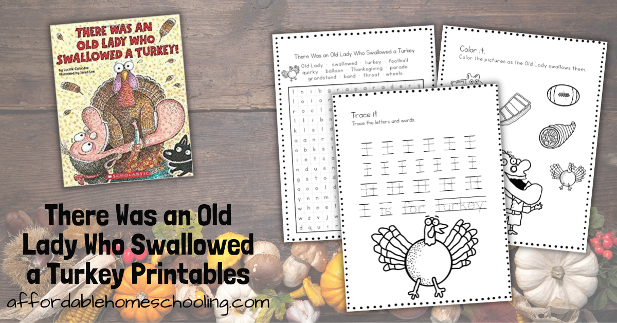 There was an old lady who swallowed a turkey free printables