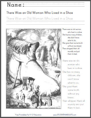 The little old woman who lived in a shoe