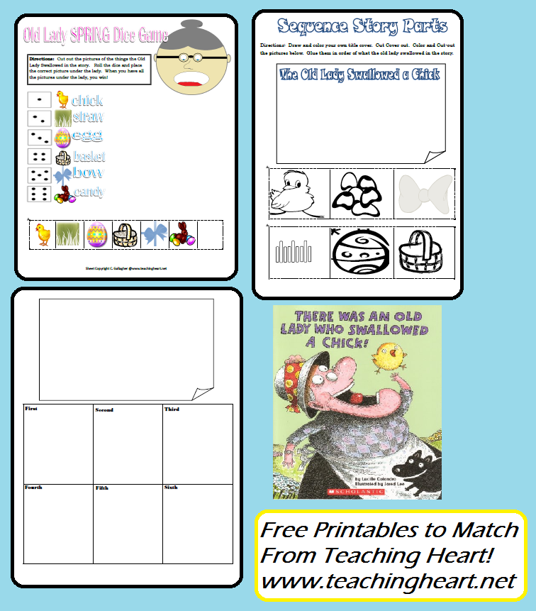 She swallowed a chick â printables to match â teaching heart blog