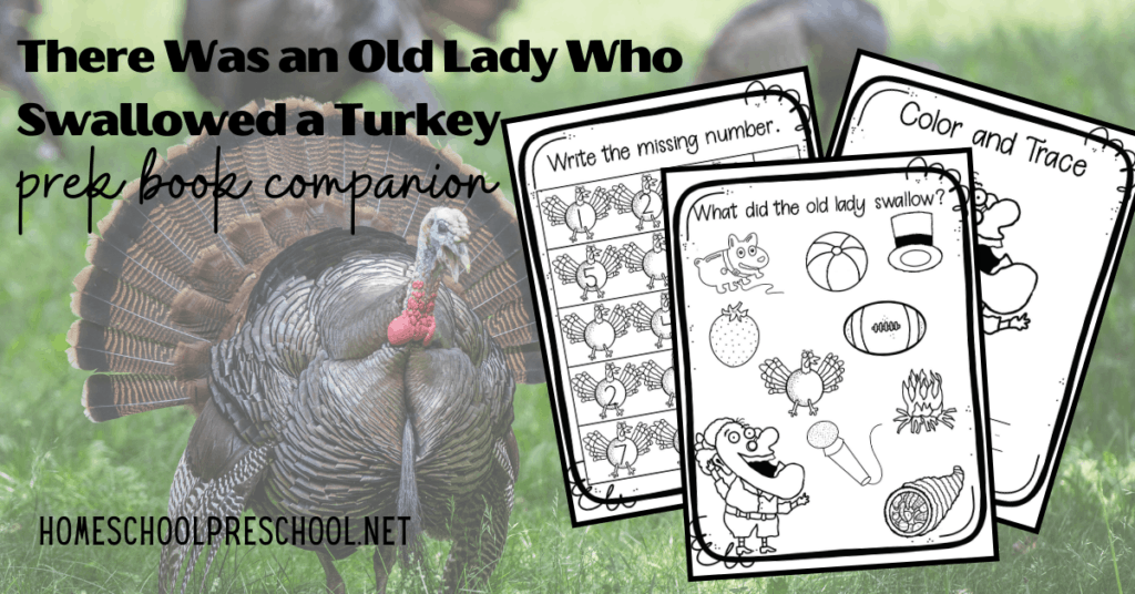 There was an old lady who swallowed a turkey activities