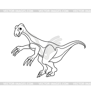 Coloring book therizinosaurus dinosaur