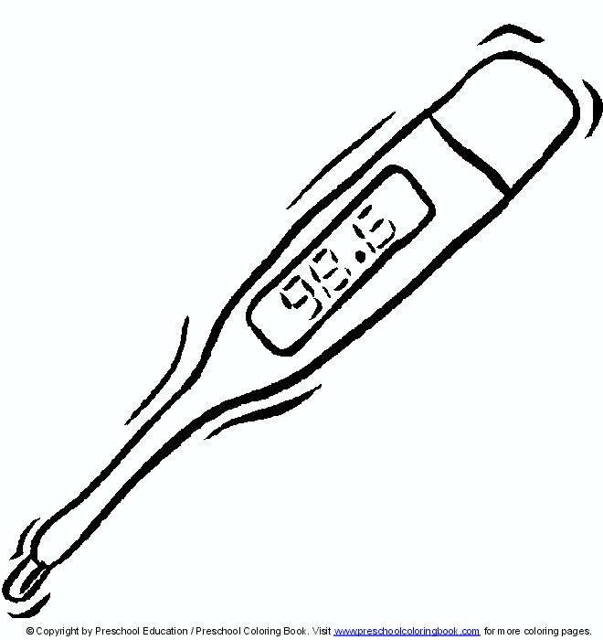 Thermometer coloring pages clip art color