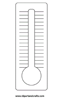 Temperature thermometer coloring page