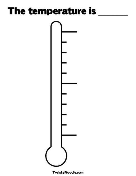 Thermometer coloring page teaching temperature and weather teaching weather weather science math measurement