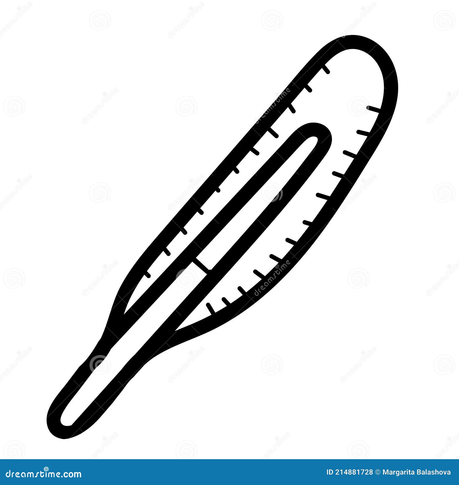 Thermometer for measuring the temperature of the patient coloring book stock vector