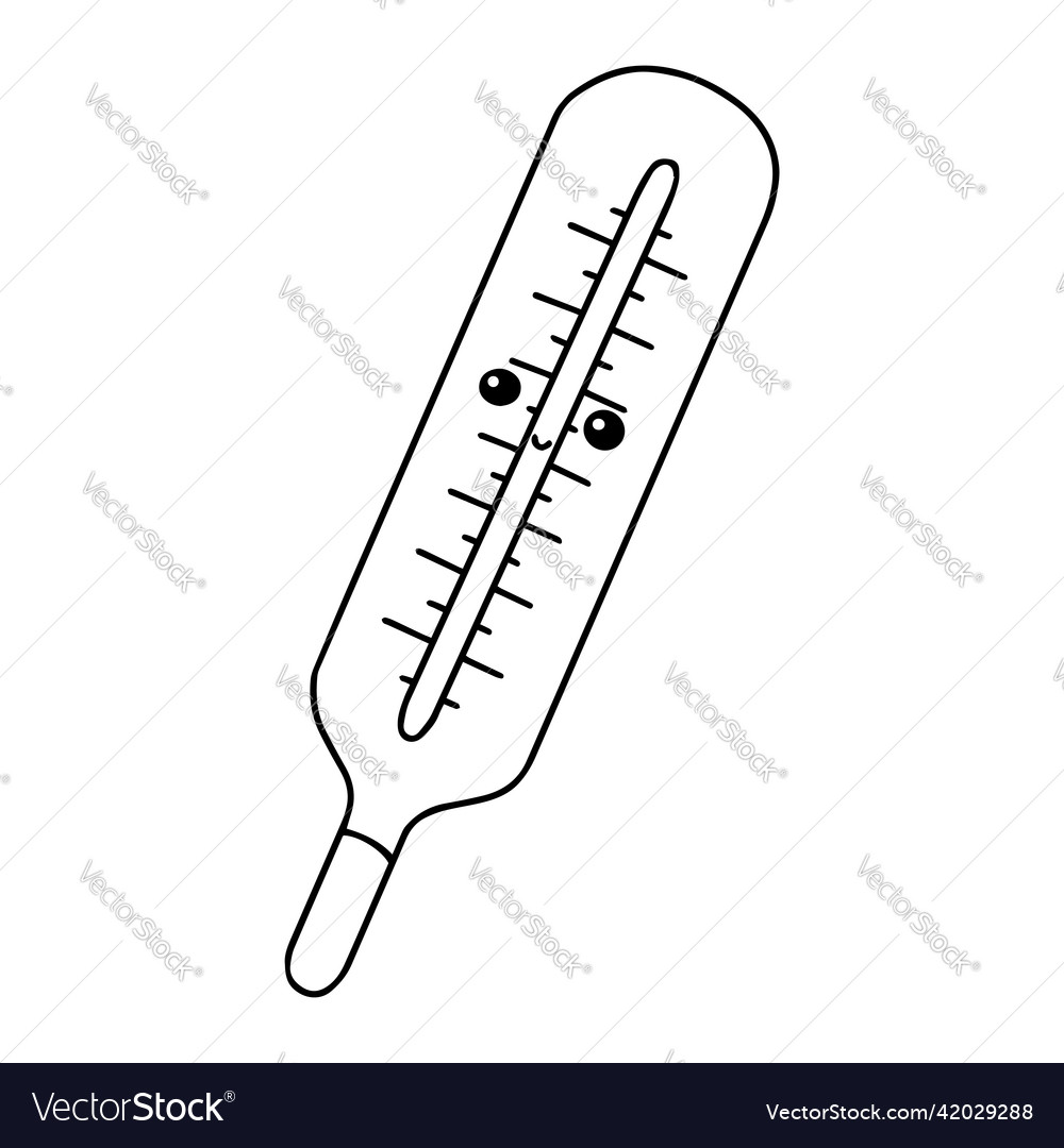 Medicine theme coloring book page for kids vector image
