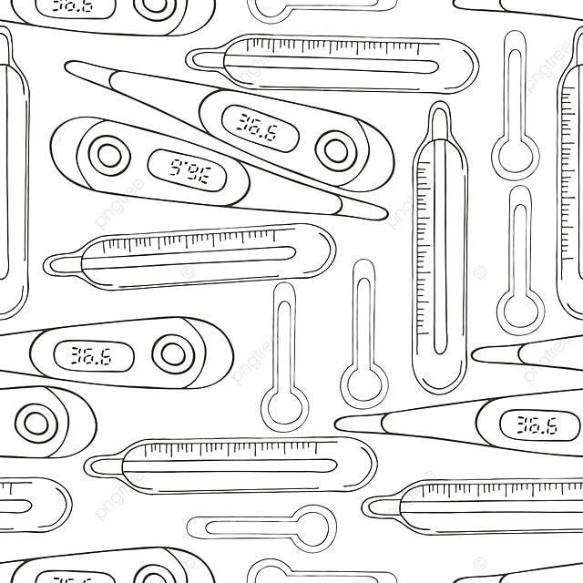 Coloring seamless pattern thermometer temperature background theme pages colourful background image and wallpaper for free download