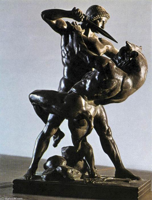 Artwork replica theseus slaying the minotaur by antoine louis barye