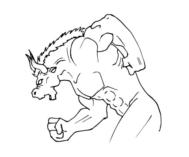 Theseus minotaur stock illustrations royalty