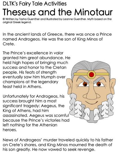 Print the story of theseus and the minotaur