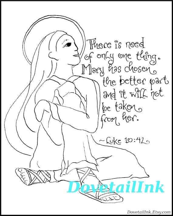 Mary and martha set of printable christian coloring pages with scripture bible verses sunday school homeschool re catholic saints download now