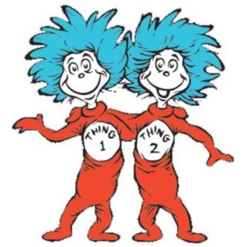 Dr seuss coloring pages thing and thing