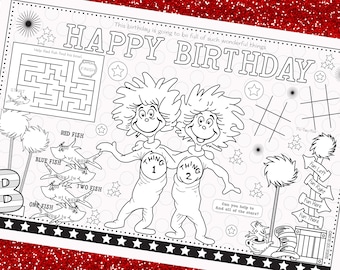 Thing kids activity placemat digital file only