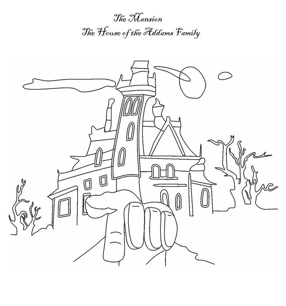 The addams family coloring pages