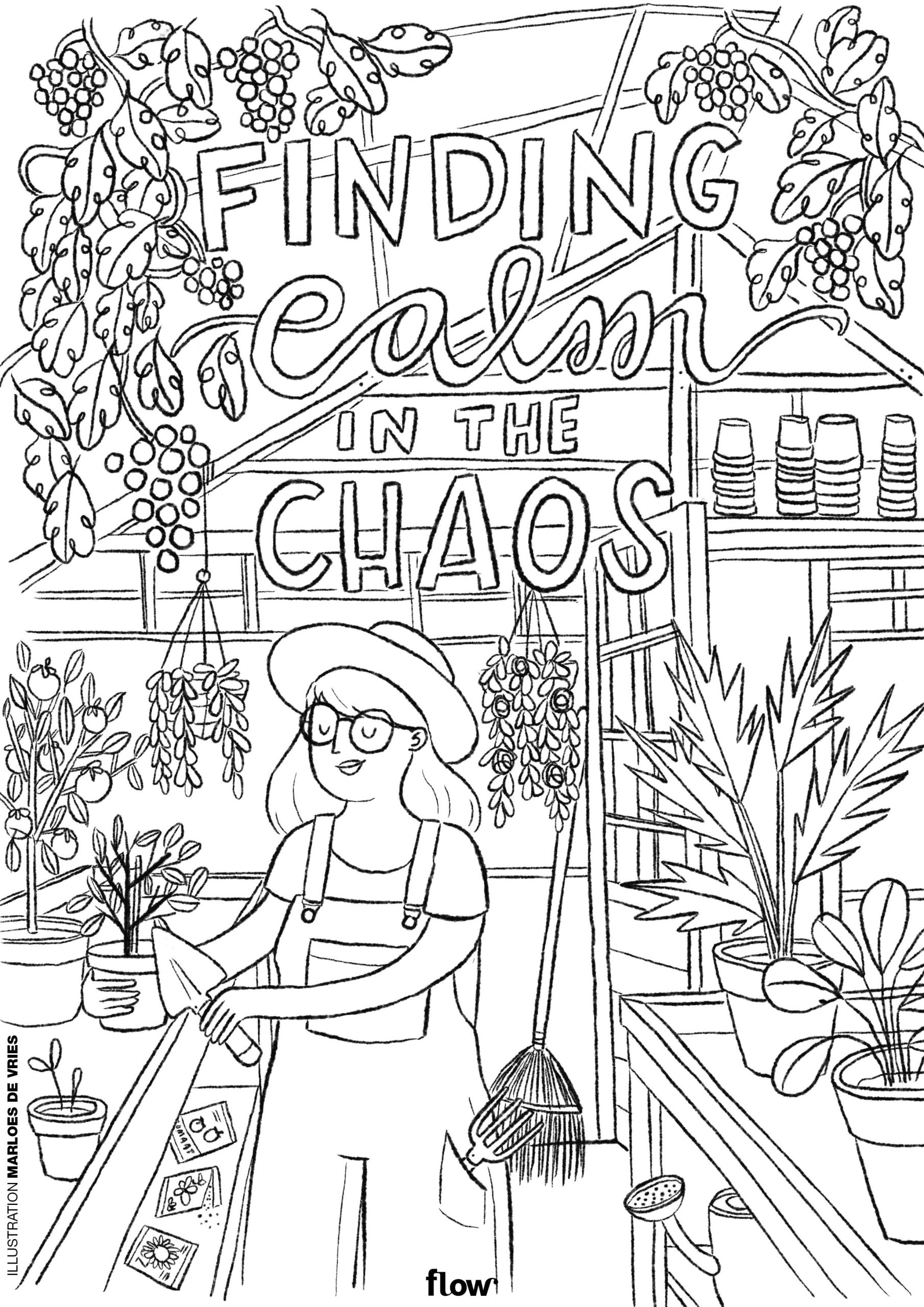 Forting coloring page finding calm in the chaos