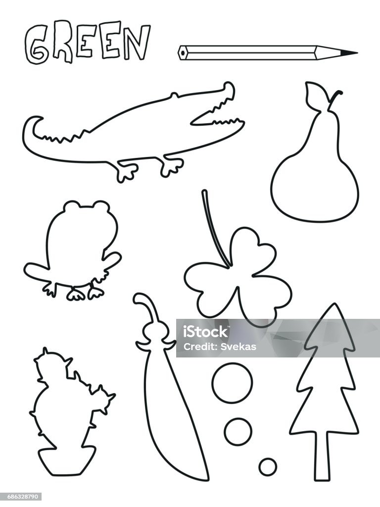 Greencoloring stock illustration